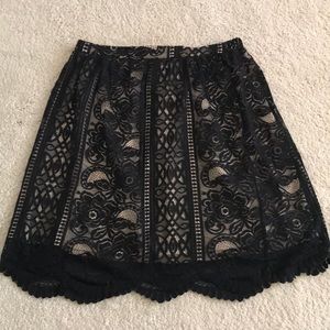 Beautiful cream and black lace skirt